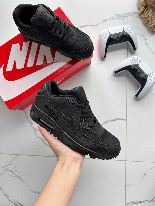 Кроссовки Nike Air Max 90 Black (40-45) Новые, мужские в черном цвете