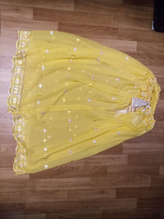 Накидка шифонова  з  вишивкою+обруч від 5-9 років