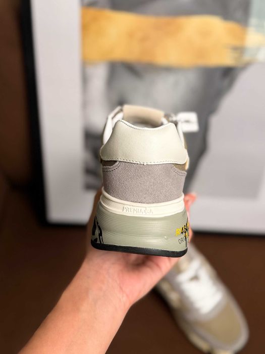 Кросівки Premiata Mick Beige Grey White / кроси Преміата Мік бежеві