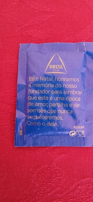 Pacotes de açúcar Delta - Boas Festas