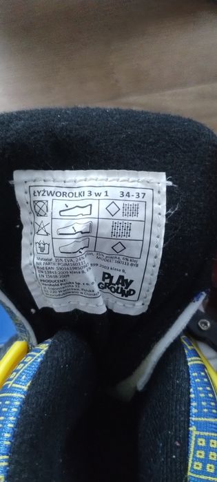 Rolki łyżworolki chłopięce regulowane rozm. 34-37.