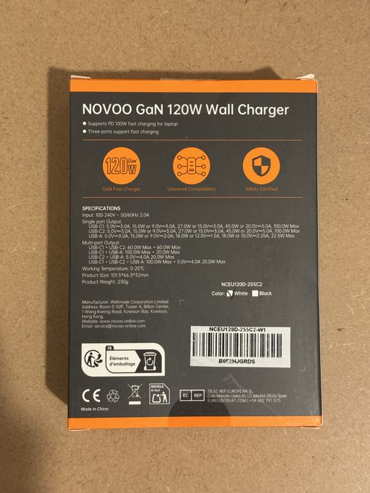 NOVOO Carregador USB C de 120 W