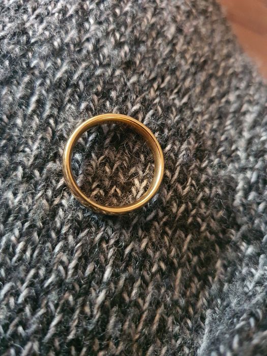 Damska Męska Złota Obrączka Unisex Szeroka 4mm