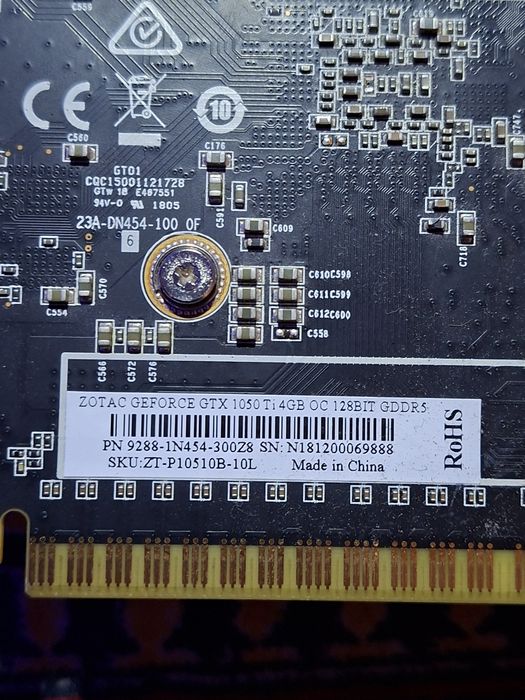 Zotac GTX 1050TI 4gb