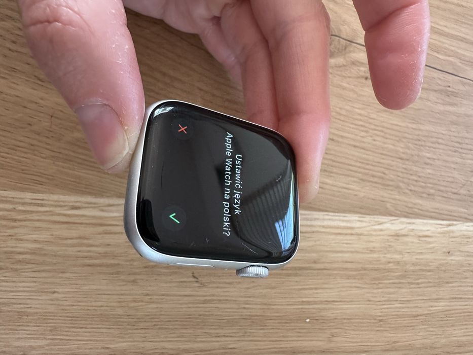 Apple Watch Series 5 Nike 44 mm GPS srebrny, ceramiczna koperta, 88% baterii