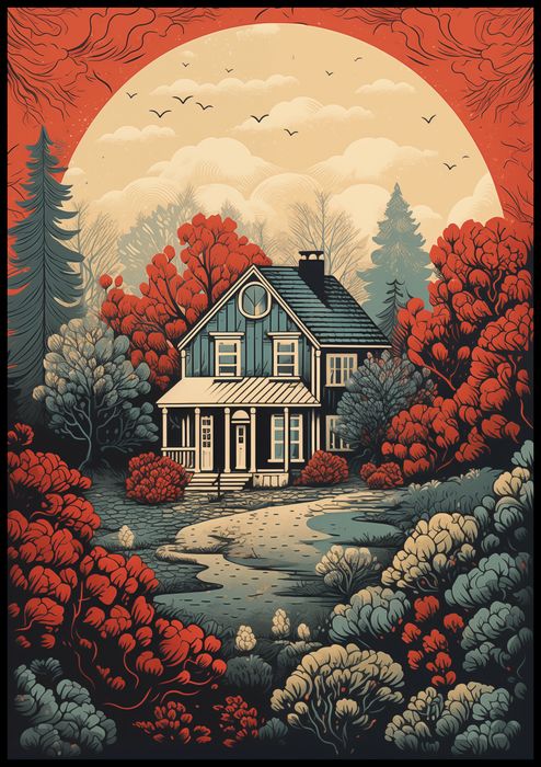 Plakat 70x100cm Idylla Rustykalna