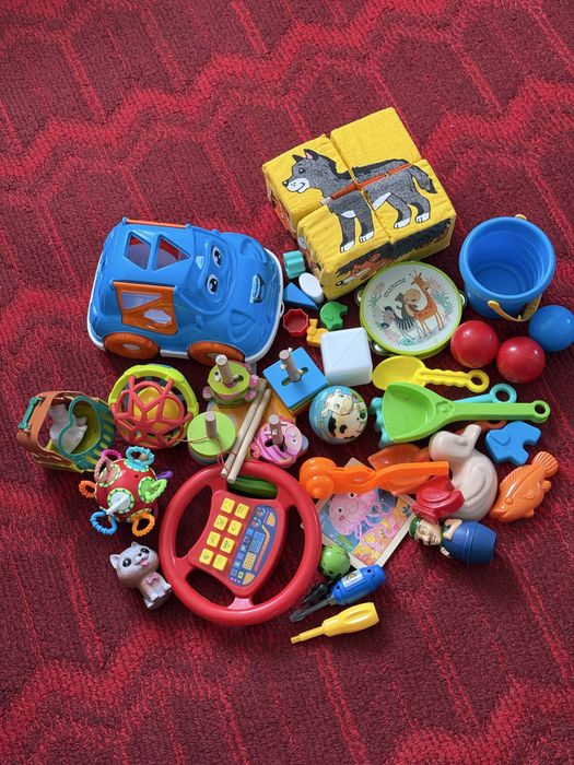 Геометрика Сортер рибалка кубики бубен руль пазли іграшки для дитини