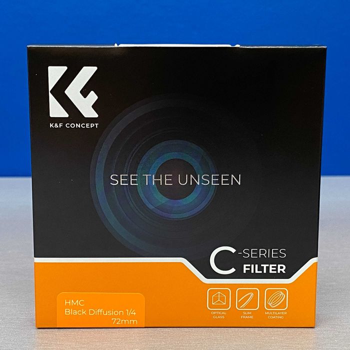 K&F Concept Black Diffusion 1/4 Slim 72mm (Filtro Black Mist) - SELADO