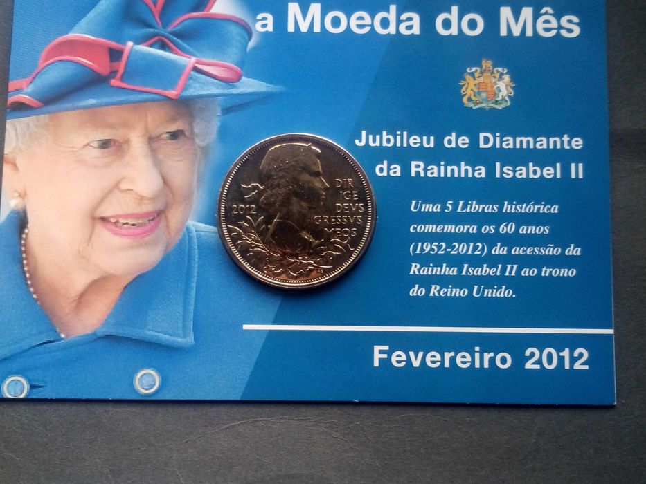 5 Libras do Jubileu de Diamante da Rainha Isabel II(1952/2012)