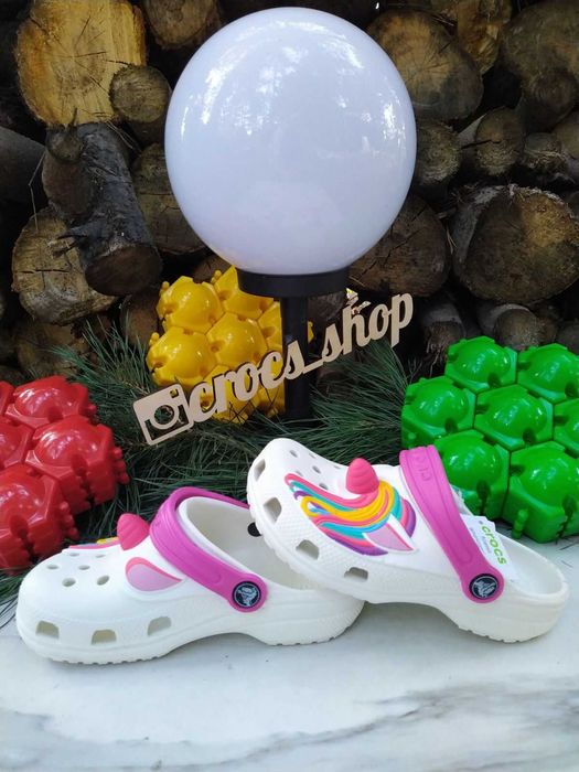 Crocs единорог детские кроксы для девочки