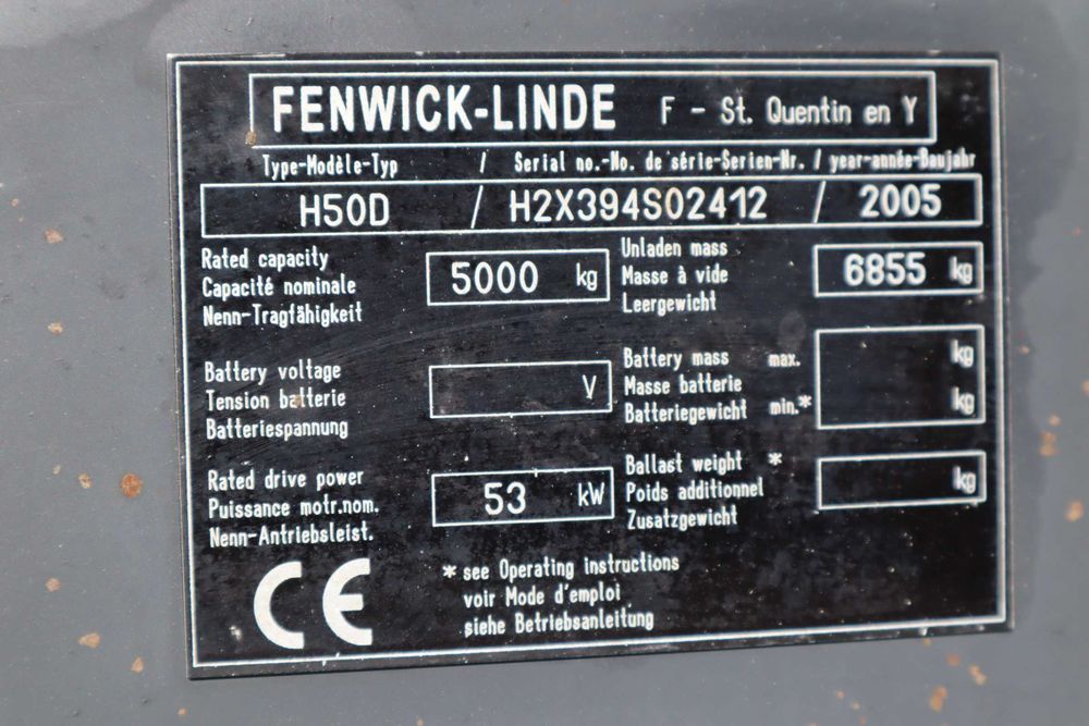 Linde H50D 5000 kg 2005 Empilhador Diesel