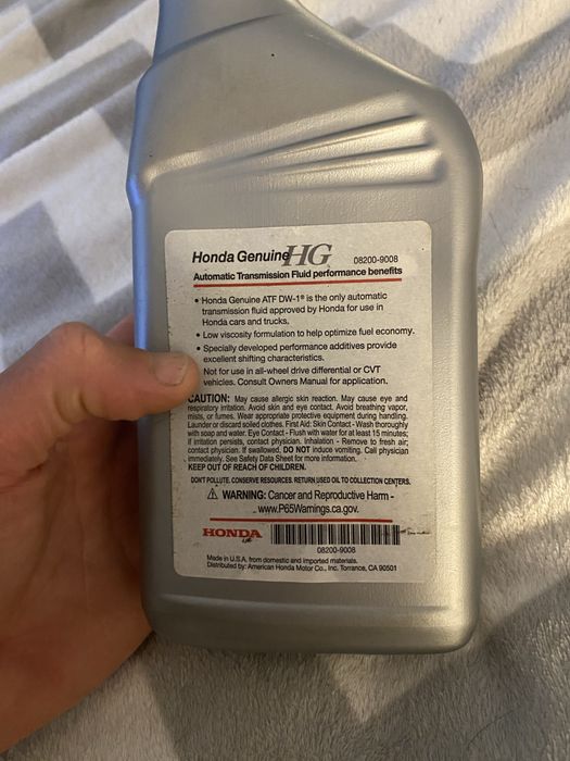 оригинальное трансмиссионное масло АКПП  Honda  ATF DW-1