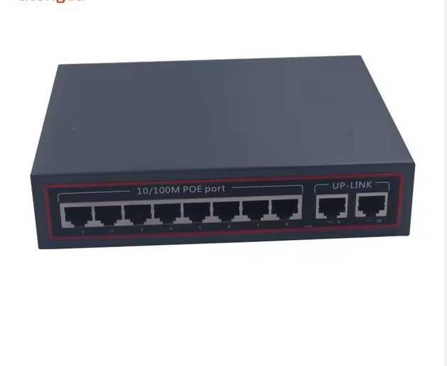 PoE комутатор свитч 8 портів 100mbps + 2 порти Uplink 12 вольт