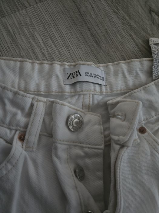 Białe spodnie ZARA 36