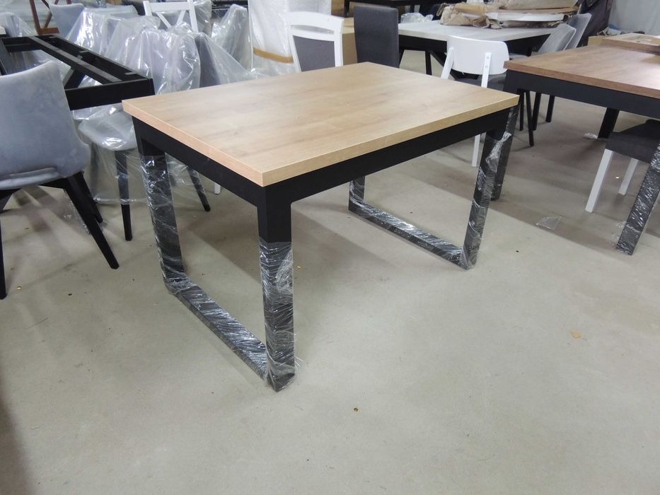 Stół LOFT industrialny 180x100+2x45 Dostawki EGGER Solidna Rama