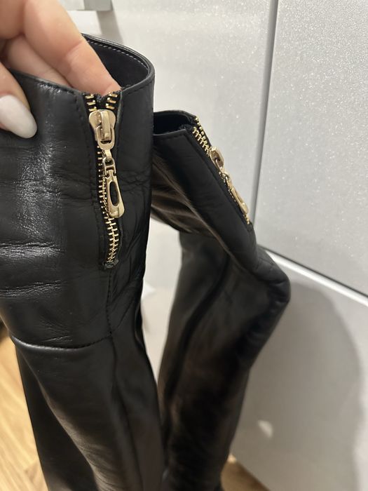 Ботфорти шкіряні