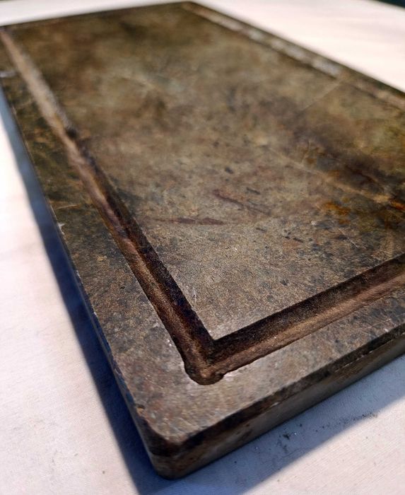 Stary blat marmurowy, podstawka marmurowa, płyta marmurowa