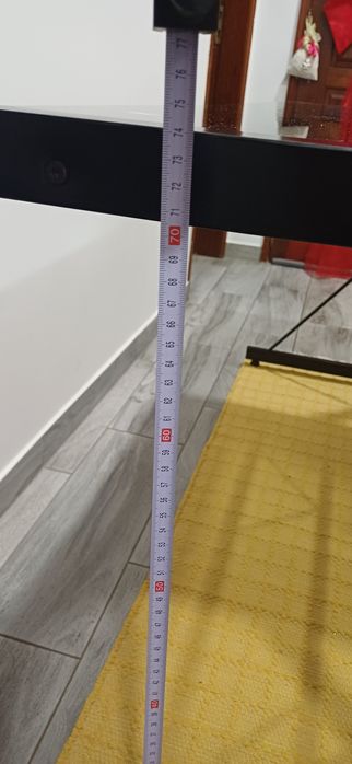 Secretária em metal e vidro