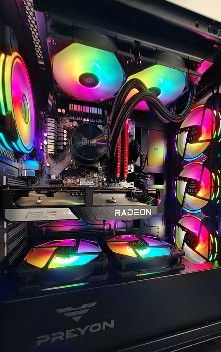 Ryzen 5 5600 RX 6600 16GB SSD + HDD - komputer do gier RGB