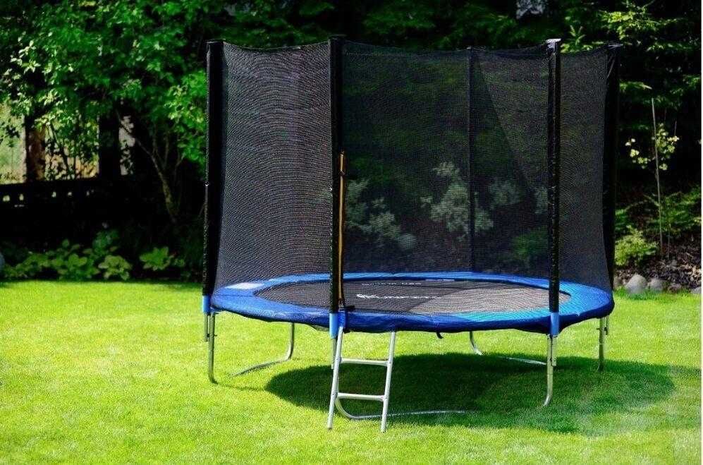 Батут Sky Jump 252 см (до 150кг) з драбинкою, дроп/гурт, Львів