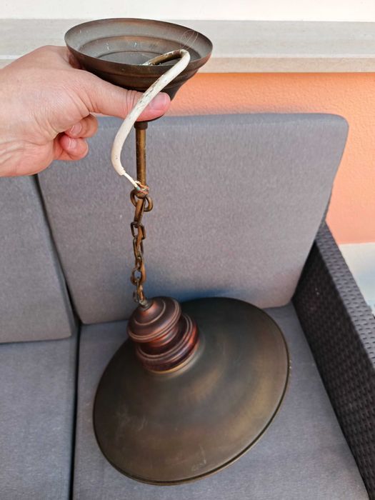 Candeeiro de Teto Suspenso Vintage - Abajur Metálico