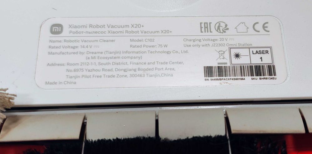 Robot sprzątający Xiaomi Mi Robot Vacuum X20+ Pudełko Gwarancja