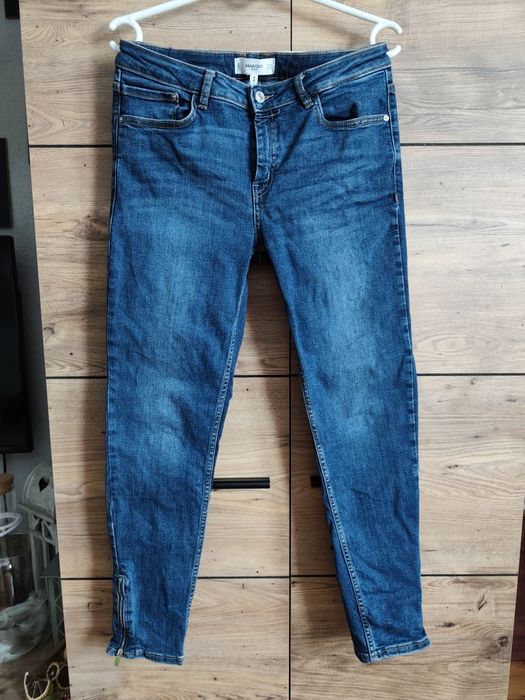 Mango Denim Jeans 40 spodnie jeansowe skinny rurki zamki