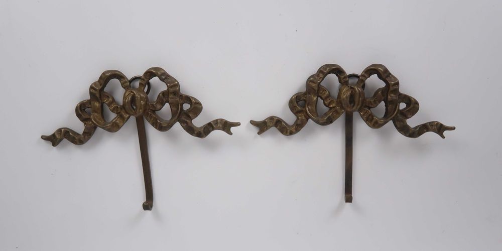 Par de suportes de suspensão mural em latão / bronze