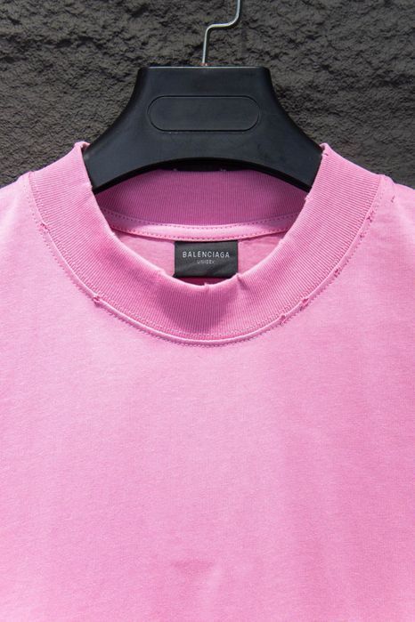 BALENCIAGA футболка мужская унисекс розовая