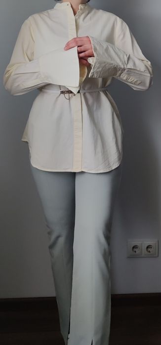 Кежуал штани брюки пудрово-блакитні S-M