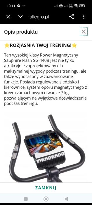 Rower treningowy Sapphire Flash 440