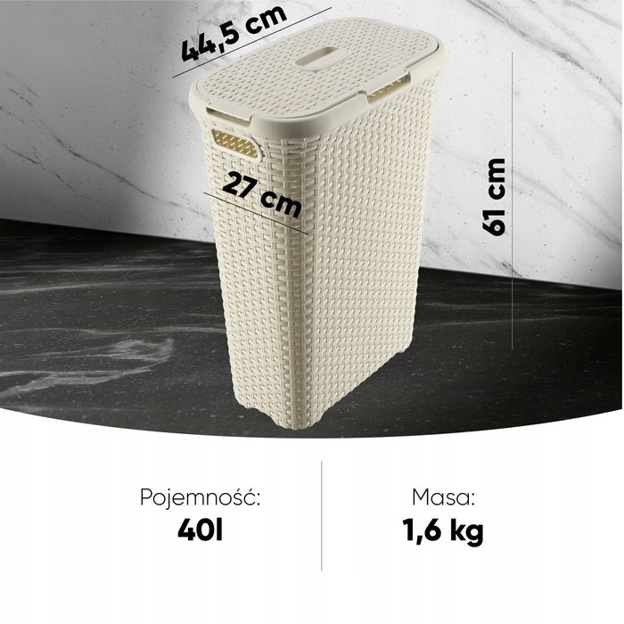 Curver Style REGAŁ i DWA KOSZE na bielizne przechowywanie w łazience