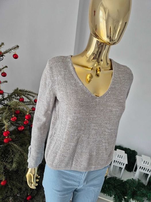 Piękny beżowy sweter mango S mięciutki klasyczny