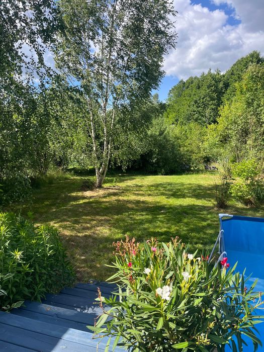 Działka budowlana 6413 m² ,domek 35 m²,sauna,garaż,staw, 40 min od Wwy
