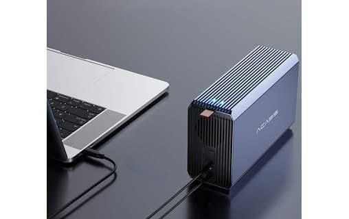 Acasis RAID Case EC-7352 2  USB-C e USB-A - Para discos de 2,5"/3.5"