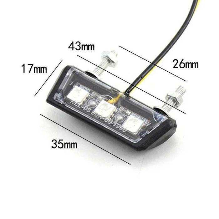 Luz de matrícula LED parafusos moto