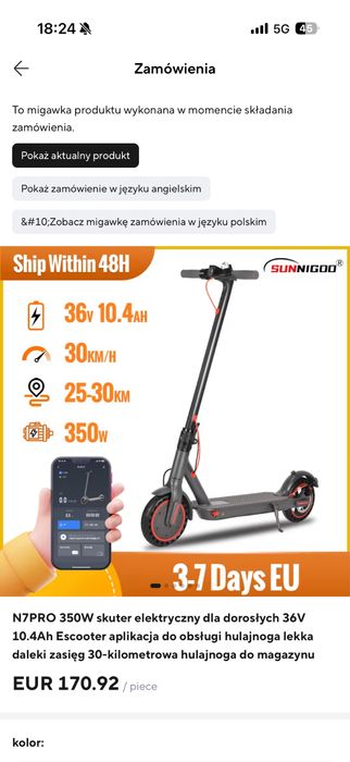 Hulajnoga elektryczna