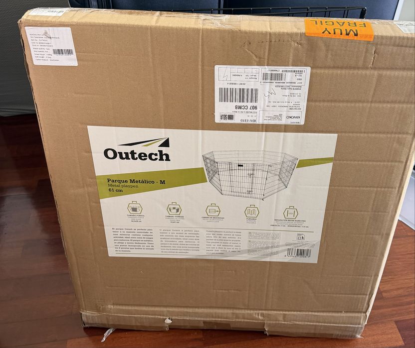 Outech Jaula Dobrável Preta para cães