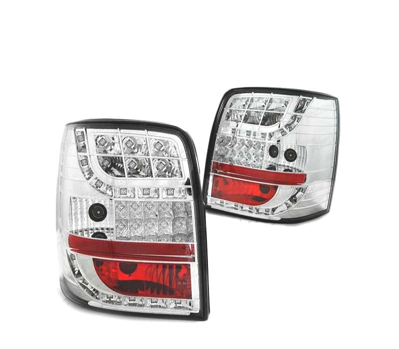 FAROLINS TRASEIROS LED PARA VOLKSWAGEN VW PASSAT 3BG 00-04 CHROME CROMADO