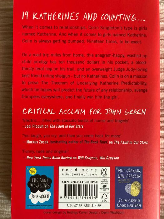 An Abundance of Katherines, John Green