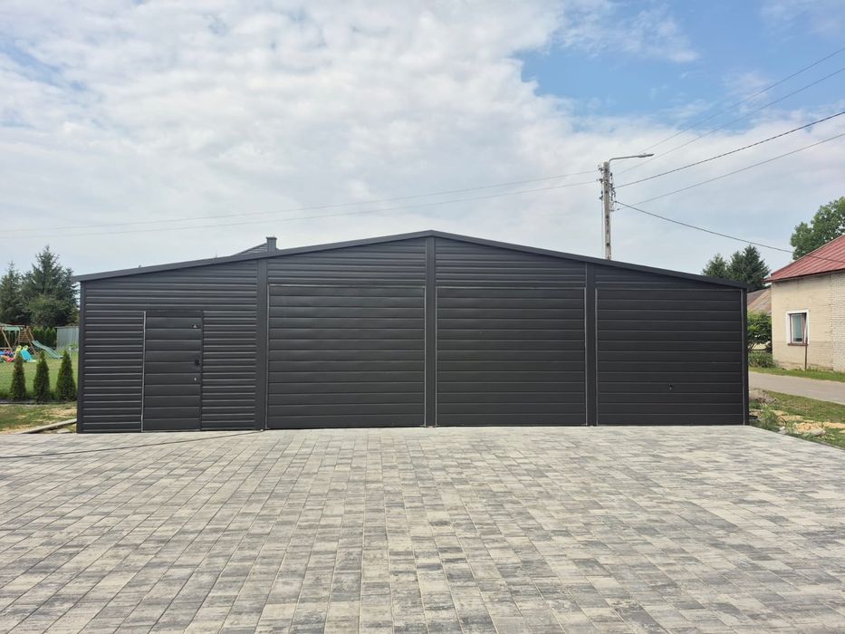 Garaz blaszak 6x6 Grafit producent garaży