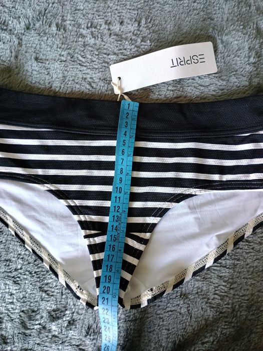 Dół od bikini Czarno białe pasy Esprit