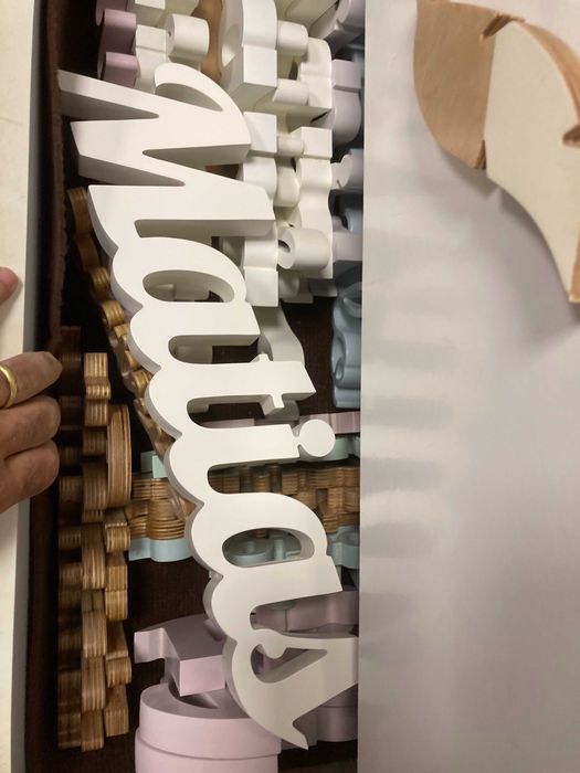 Nomes em Madeira para decoração Quarto Bebé - LOTES