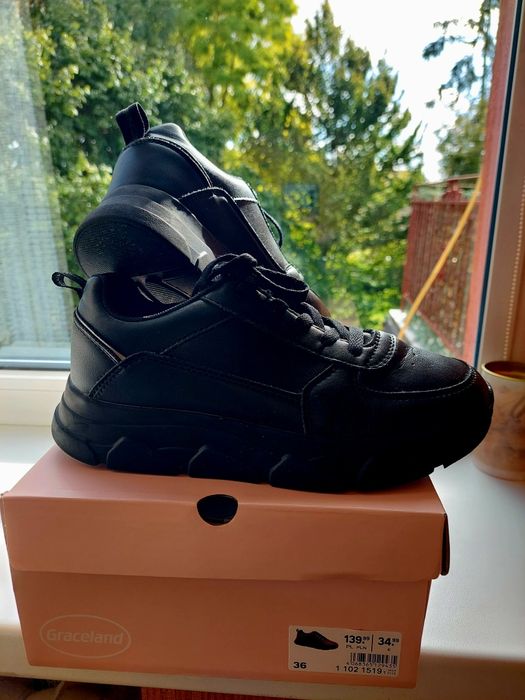 Sneackersy damskie czarne 36 Daichmann Graceland
