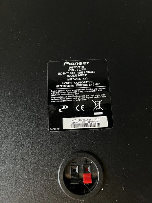 Subwoofer Pioneer S-22W-P