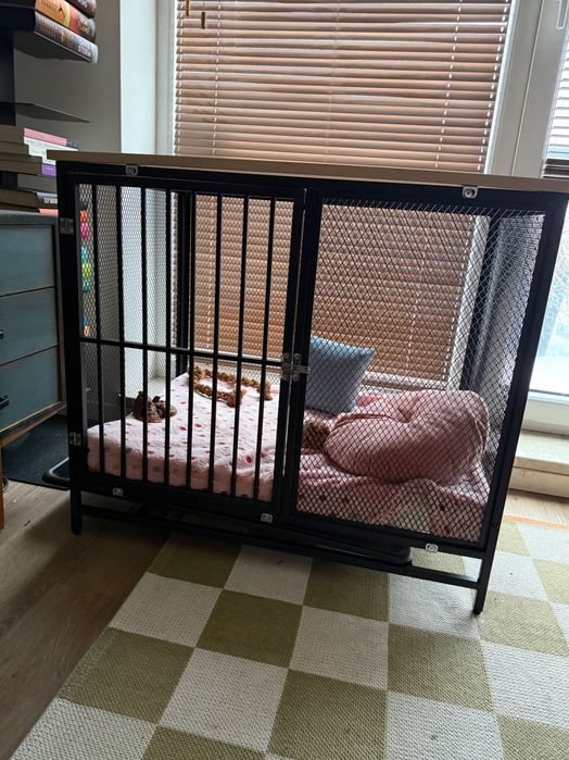 Klatka Kennelowa dla Psa Zamykana z Blatem 80L x 55W x 71H cm