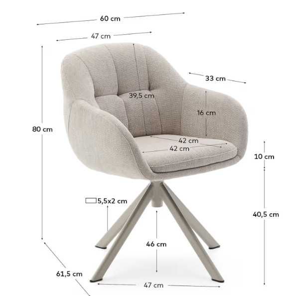 Cadeira giratória Kave Home NOVA