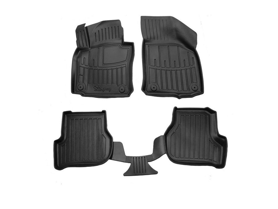 Skoda Octavia II A5 2006-2010 рр. Килимки Stingray 3D (5 шт, поліуретан)