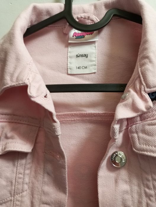 Kurtka dżinsowa z motywem Atomówki dla dziewczynki na rozmiar 140 cm