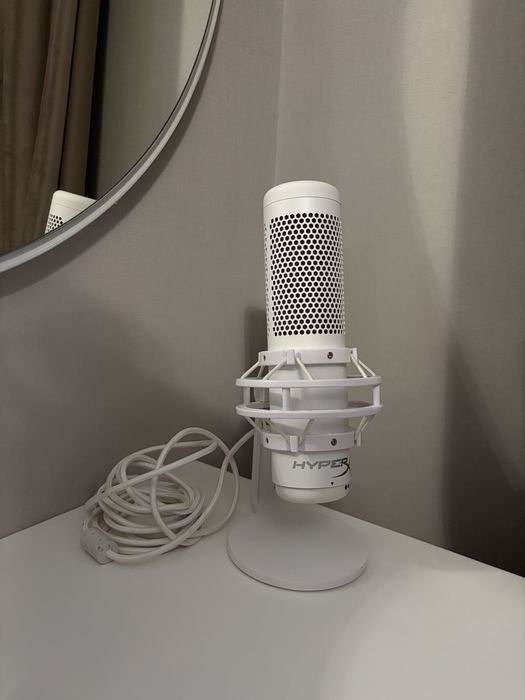 Мікрофон для ПК / стримінгу та подкастів HyperX QuadCast S White